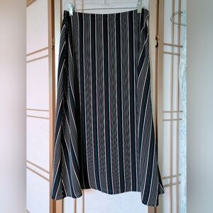 Halogen Striped A-Line Skirt